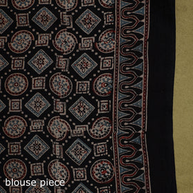 Kutch hand block print natural dyed pure mul cotton ajrakh