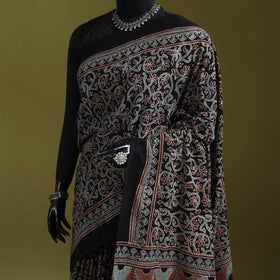 Kutch hand block print natural dyed pure mul cotton ajrakh