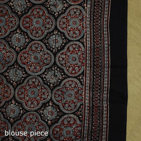 Kutch hand block print natural dyed pure mul cotton ajrakh
