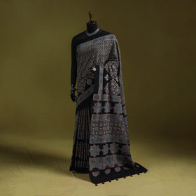 Kutch hand block print natural dyed pure mul cotton ajrakh