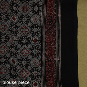 Kutch hand block print natural dyed pure mul cotton ajrakh