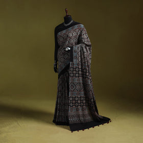 Kutch hand block print natural dyed pure mul cotton ajrakh