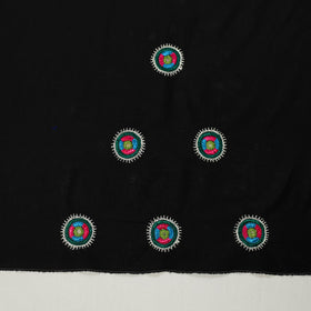 Black - kutch hand embroidery cotton blouse piece 72