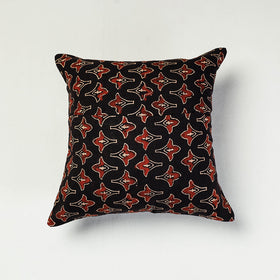  Kutch Embroidered Ajrakh Mashru Silk Cushion Cover (12 x 12 in) 