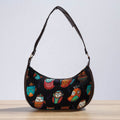 Black Kutch Handcrafted Silk Black Shoulder Bag