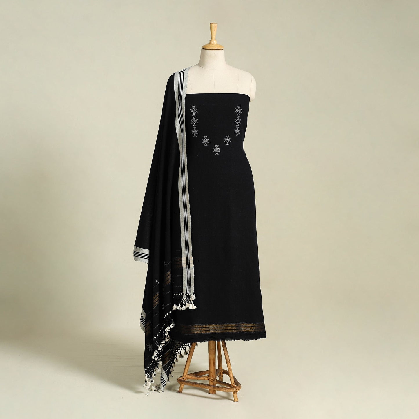 Buy Kutch Handloom Organic Kala Cotton Dress Material