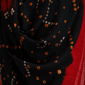 Kutch handwoven bandhani merino wool shawl 01 - handcrafted