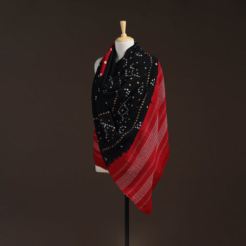 Kutch handwoven bandhani merino wool shawl 03 - handcrafted