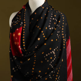 Kutch handwoven bandhani merino wool shawl 22 - handcrafted