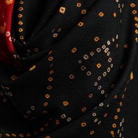 Kutch handwoven bandhani merino wool shawl 22 - handcrafted