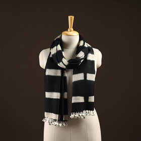 Kutch handwoven clamp dyed merino wool x katia silk shibori