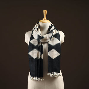 Kutch handwoven clamp dyed merino wool x katia silk shibori