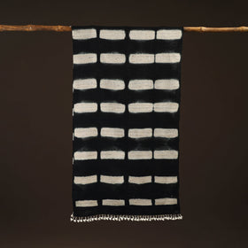 Kutch handwoven clamp dyed merino wool x katia silk shibori