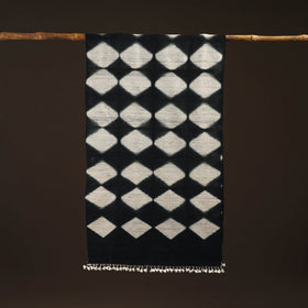 Kutch handwoven clamp dyed merino wool x katia silk shibori