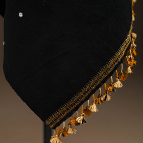 Kutch handwoven merino wool bandhani tie-dye shawl 89