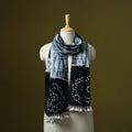 Kutch handwoven merino wool shibori & bandhani stole 47