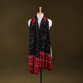 Kutch handwoven merino wool tie-dye bandhani shawl 01