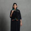  Black Kutch Handwoven Merino Wool Bandhani Stole 