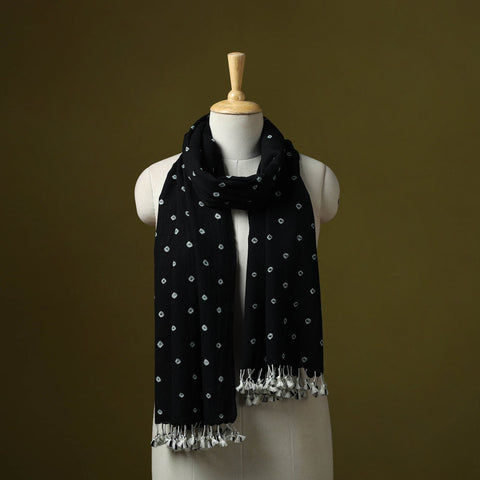 Kutch handwoven merino wool tie-dye bandhani stole 12