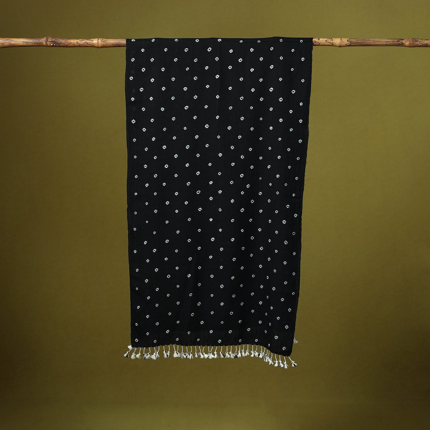 Kutch handwoven merino wool tie-dye bandhani stole 12