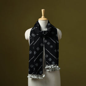 Kutch handwoven merino wool tie-dye bandhani stole 35