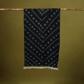 Kutch handwoven merino wool tie-dye bandhani stole 35