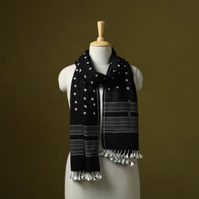 Kutch handwoven merino wool tie-dye bandhani stole 42