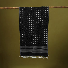 Kutch handwoven merino wool tie-dye bandhani stole 42