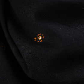 Black - kutch handwoven mirror work acrylic wool shawl 171