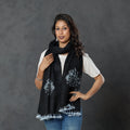 Buy Kutch Handwoven Clamp Dyed Shibori Silk x Merino Wool Shawl Online at iTokri.com