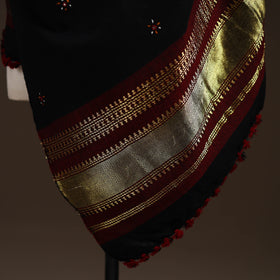 Kutch handwoven zari & mirror work acrylic wool shawl 27