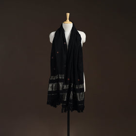 Kutch handwoven zari & mirror work acrylic wool shawl 28