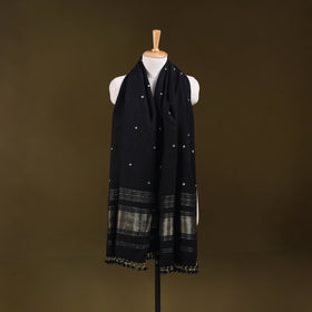 Kutch handwoven zari & mirror work acrylic wool shawl 63