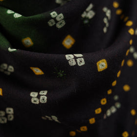 Kutch mirror work handwoven bandhani bagida merino wool