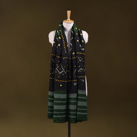 Kutch mirror work handwoven bandhani bagida merino wool