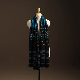 Kutch mirror work handwoven bandhani bagida woolen shawl 06