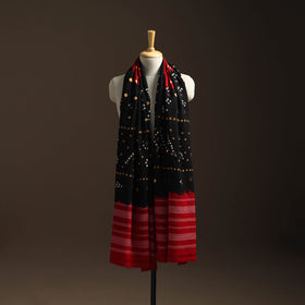 Kutch mirror work handwoven bandhani bagida woolen shawl 21