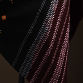 Kutch mirror work handwoven bandhani bagida woolen shawl 25