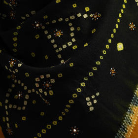 Kutch mirror work handwoven bandhani bagida woolen shawl 27