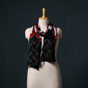 Kutch modal silk clamp dyed bandhani shibori stole 06