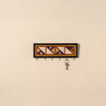Kutch mud mirror work lippan art key holder (4 x 12 in) 07