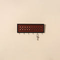 Kutch mud mirror work lippan art key holder (4 x 12 in) 10