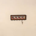 Kutch mud mirror work lippan art key holder (4 x 12 in) 11