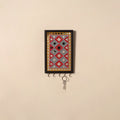 Kutch mud mirror work lippan art key holder (9 x 6 in) 37