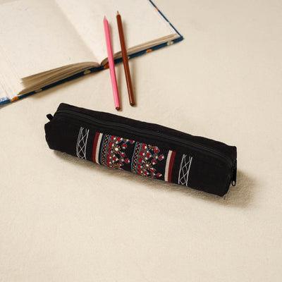 Kutch neran hand embroidered pencil pouch 234 - handcrafted