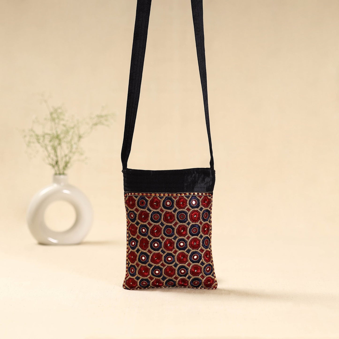 Kutch pakko hand embroidered sling bag 61 - handcrafted