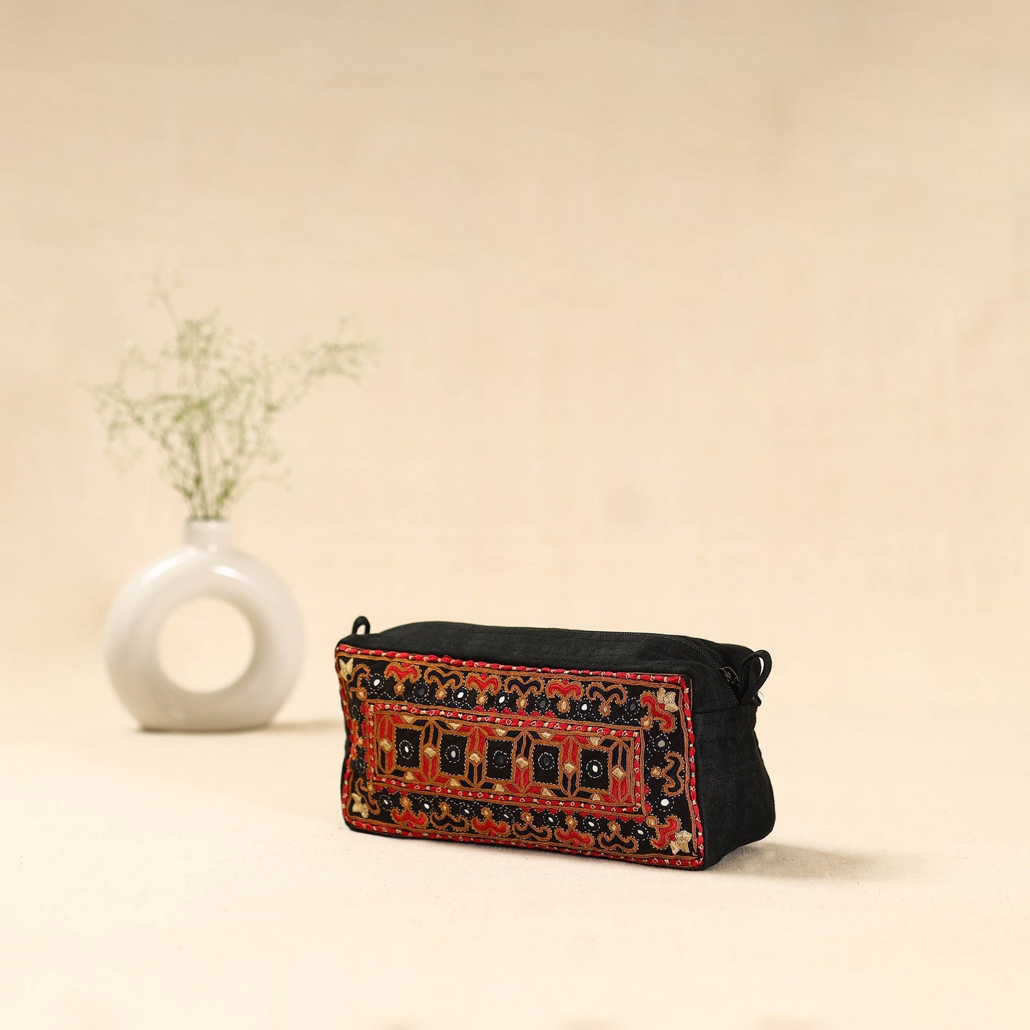 Kutch pakko neran hand embroidered travel pouch 257