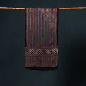 Kutch printed mashru silk stole 04 - handcrafted