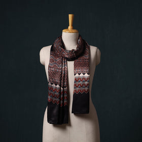 Kutch printed mashru silk stole 15 - handcrafted