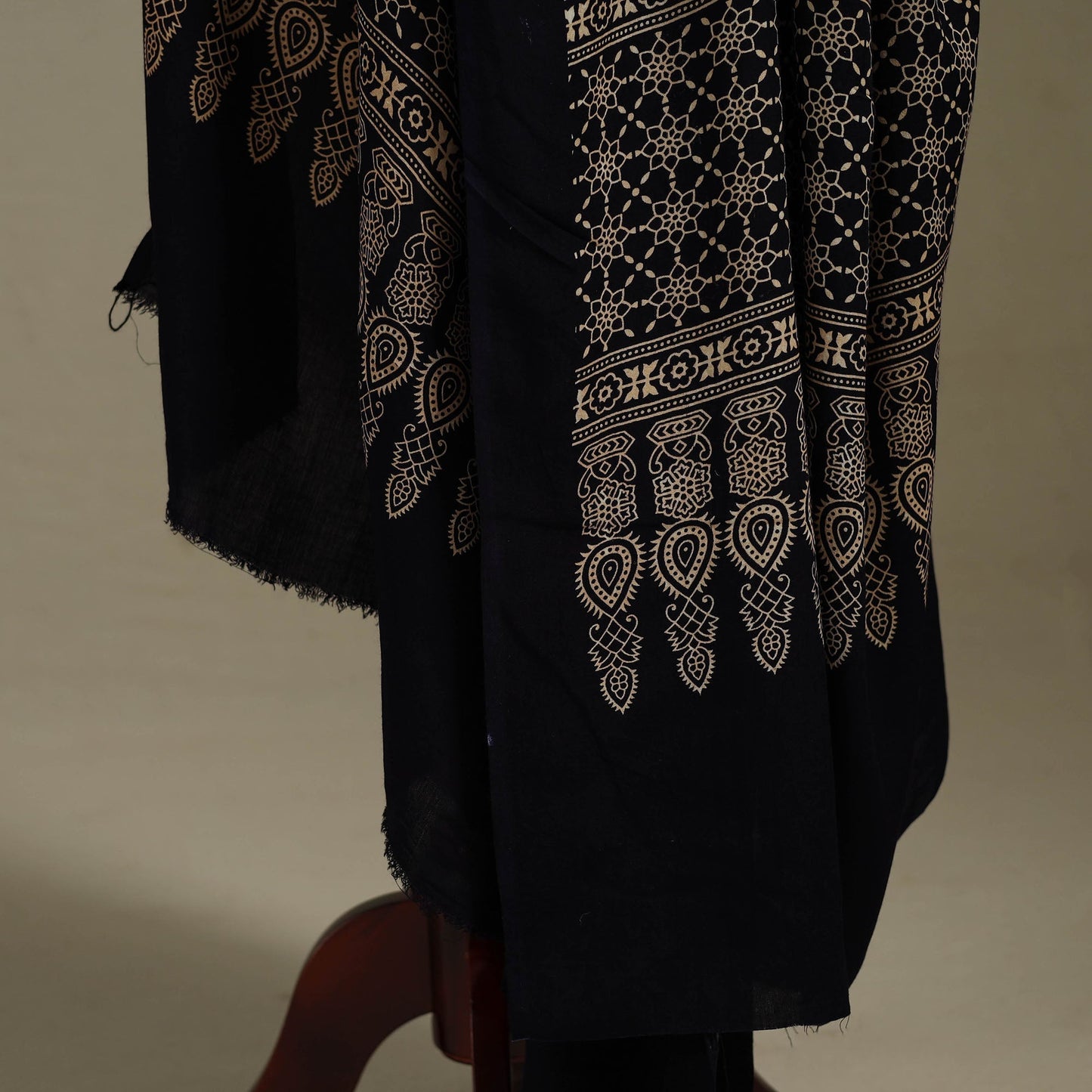 Kutch printed rayon dupatta 63 - handcrafted